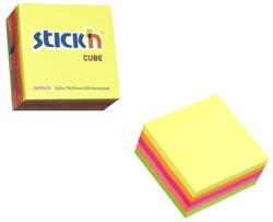 Stickn Öntapadó jegyzettömb STICK`N 76x76mm neon mix 400 lap (21012) - nyomtassingyen