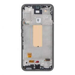 Samsung A546, A546B Galaxy A54 5G (2023) előlap keret, lcd kijelző és érintőpanel, fekete (Same size OLED)