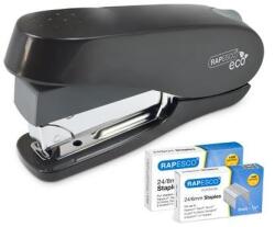 Rapesco Tűzőgép, 24/6-8, 26/6-8, 50 lap, könnyített tűzés, antibakteriális, RAPESCO " ECO Luna Less Effort", fekete (1466) - nyomtassingyen