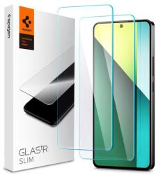 Spigen AGL08293 Xiaomi Redmi Note 13 Pro Spigen GlastR Slim edzett üveg képernyővédő fólia, felhelyezést segítő kerettel, 2 db-os csomag, átlátszó (AGL08293)