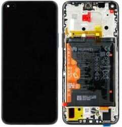 Huawei 02354GMP Gyári Huawei Nova 8i LCD kijelző érintővel, Fekete kerettel előlap, akkumlátorral (02354GMP)