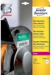 Avery Etikett címke, 99, 1 x67, 7mm, ultra ellenálló 8 címke/ív, 10 ív/doboz, Avery fehér (L7914-10) - nyomtassingyen