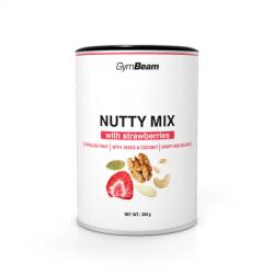 GymBeam Nutty Mix cu căpșuni 300 g
