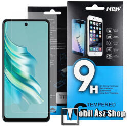 Előlap védő karcálló edzett üveg - 0, 3 mm vékony, 9H, Arc Edge, A képernyő sík részét védi - Tecno Spark 20 (KJ5)