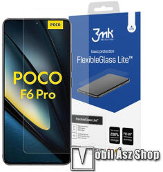3mk Protection FLEXIBLE GLASS LITE előlap védő rugalmas edzett üveg - 1db, ultravékony, 0.16mm, 6H, 2.5D, A kijelző sík részét védi - Xiaomi Poco F6 Pro / Redmi K70 / K70 Pro