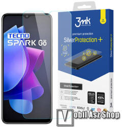3mk Protection SILVER PROTECTION+ képernyővédő fólia - 1db, ultravékony, 0.21mm, PET, antibakteriális, önregeneráló, a kijelző sík részét védi - Tecno Spark Go 2023