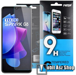 Előlap védő karcálló edzett üveg - 0, 3 mm vékony, 9H, Arc Edge, A képernyő sík részét védi - Tecno Spark Go 2023