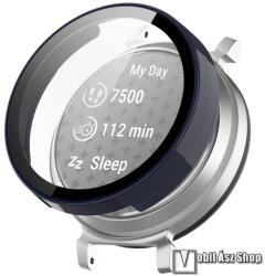 Okosóra műanyag védő tok / keret - SÖTÉTKÉK - 9H edzett üveg előlap védő is! - Garmin Lily 2 / 2 Classic
