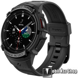 Spigen SAMSUNG Galaxy Watch6 Classic 43mm (SM-R950/955), SPIGEN RUGGED ARMOR PRO okosóra szíj és védőkeret, Fekete (ACS06492)