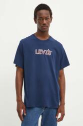 Levi's pamut póló férfi, nyomott mintás - sötétkék L - answear - 9 990 Ft