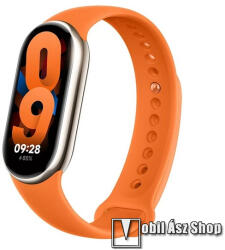 XIAOMI okosóra szíj - NARANCS - szilikon, állítható méret - Xiaomi Smart Band 8, 8 NFC, 9, 9 NFC - BHR7312GL (BHR7312GL)