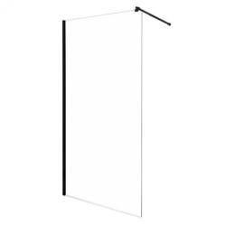 Kerra Line 100 TR Walk-In zuhanykabin 100x203 cm, fekete profil, víztiszta üveg (LINE100TR) - stuxi