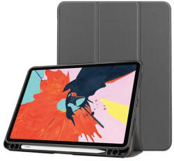 Apple iPad Air (2020 / 2022) / iPad Air 11 (2024 / 2025), mappa tok, Apple Pencil tartóval, Smart Case, szürke