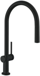 Hansgrohe Talis M54, karos konyhai csaptelep 210, kihúzható kifolyó, 1jet, sBox, matt fekete, HAN-72803670 (HAN-72803670)