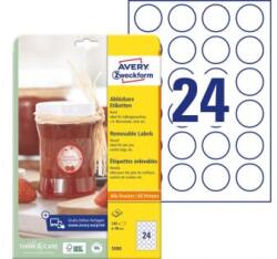 Avery-Zweckform Etichete rotunde Avery 40 mm, 10 coli, albe