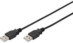 ASSMANN USB kábel 1x USB 2.0 dugó A - 1x USB 2.0 dugó A 1, 80 m Fekete Digitus 678039 - conrad