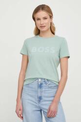 BOSS Orange pamut póló BOSS ORANGE női, zöld - zöld XS