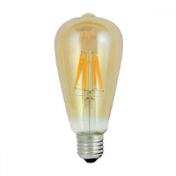 Polux E27 ST64 LED izzó 4W = 30W 320lm 2200K 360° GOLDLUX izzószál (Polux) (SANLD0228)
