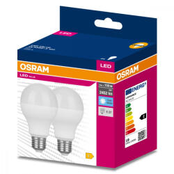 OSRAM 2PAK LED izzó E27 A60 19W = 150W 2452lm 4000K semleges 200° OSRAM ÉRTÉK (4058075634336)