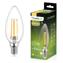 Lumileds E14 B35 LED izzó 7W = 60W 806lm 3000K 360° LUMILED izzószál (LEDZARMI210)