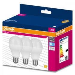 OSRAM 3PAK LED izzó E27 A60 19W = 150W 2452lm 4000K semleges 200° OSRAM ÉRTÉK (4058075634435)