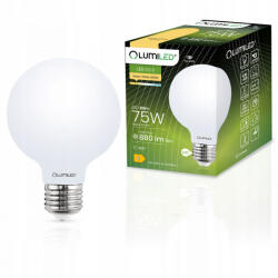 Lumileds E27 G95 LED izzó 8W = 75W 3000K meleg földgömb, tejszerű szál LUMILED (LUMLEDL0258)