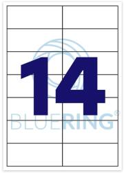 BLUERING Etikett címke, 105x42, 4mm, 100 lap, 14 címke/lap Bluering® (BRET119) - tintasziget