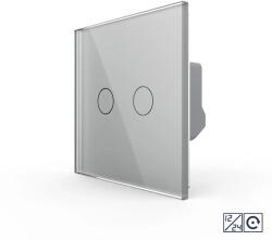LIVOLO Intrerupator Dublu cu Revenire, Contact Uscat si 12/24V cu Touch LIVOLO - Serie Noua - culoare gri