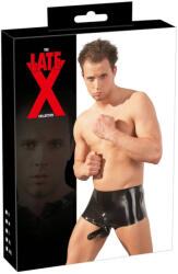 Late X LATEX - boxer + péniszköpeny (fekete) (29100711161)