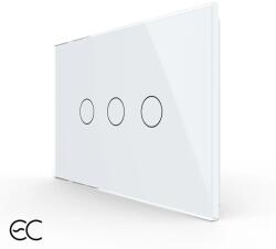 LIVOLO Intrerupator triplu cu touch Livolo din sticla, standard Italian, protocol ZigBee EC - Serie noua
