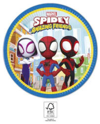Procos Spidey, Pókember papírtányér 8 db-os 23 cm FSC PNN94876 (PNN94876)