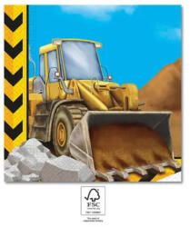 Procos Construction, Építkezés szalvéta 20 db-os, 33x33 cm FSC PNN95470 (PNN95470)