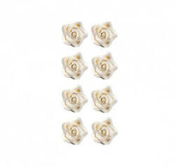 Decora Decor Zahar - Trandafiri Albi O 2 cm, 56 buc (500013)