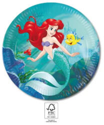 Procos Disney Hercegnők, Ariel papírtányér 8 db-os 23 cm FSC PNN95455 (PNN95455)