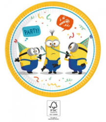 Procos Minions 2 The Rise of Gru, Minyonok papírtányér 8 db-os 23 cm FSC PNN93457 (PNN93457)