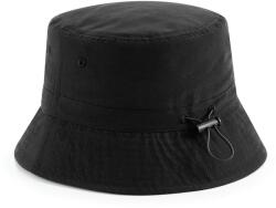 Beechfield Pălărie bucket hat din poliester reciclat - Neagră | S/M (B84R-1000327499)