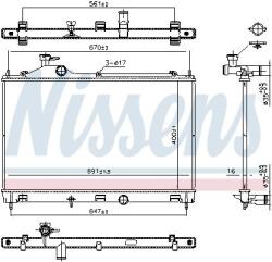 NISSENS Radiator, racire motor NISSENS 607027