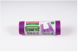 Mazzini Szemeteszsák, újrahasznosított, köthető füles, 60 l, 15 db, 59x72 cm, 13 , MAZZINI, lila (KHK905) - bestoffice