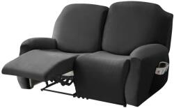 Forcheer Relax Fotel Huzat (bársonyos, 2 üléses, fekete)