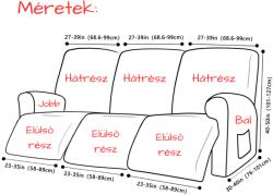 Forcheer Relax Fotel Huzat (bársonyos, 3 üléses, fekete)