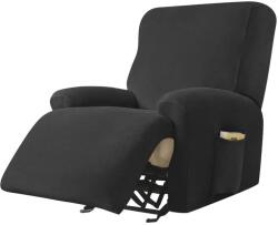 Forcheer RelaxFotel-Huzat (bársonyos, 1 üléses, fekete)