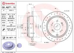 BREMBO féktárcsa BREMBO 08. A871.1X (08.A871.1X)