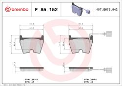 BREMBO Bre-p85152x (p 85 152x)