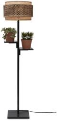 IT'S ABOUT ROMI Lampa de podea eco din bambus cu 2 rafturi Bhutan 40x25 negru (BHUTAN/F/FL/B/4025/BN)