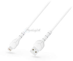 DEVIA USB - Lightning adat- és töltőkábel 1 m-es vezetékkel - Devia Kintone Cable V2 Series for Lightning - 5V/2.1A - fehér - ECO csomagolás