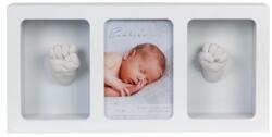 Bambino by Juliana Kit amprenta bebe 3D manuta si piciorus cu rama foto Bambino by Juliana alba (JOCG1539)