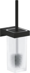 GROHE Perie WC Grohe Selection Cube, pe perete, metal/sticla, mat, negru, 102277KF00 (102277KF00)