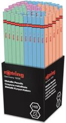 rOtring Grafitceruza display, HB, hatszögletű, ROTRING METALLIC , vegyes színek (NRR2090067) - fodicoaruhaz