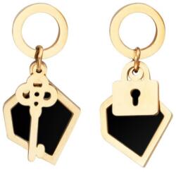 HARAHU Key Lock Fülbevaló-Arany/Fekete KP21234
