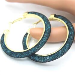 HARAHU RE-3313 Fülbevaló - Türkiz/Fekete KP3313